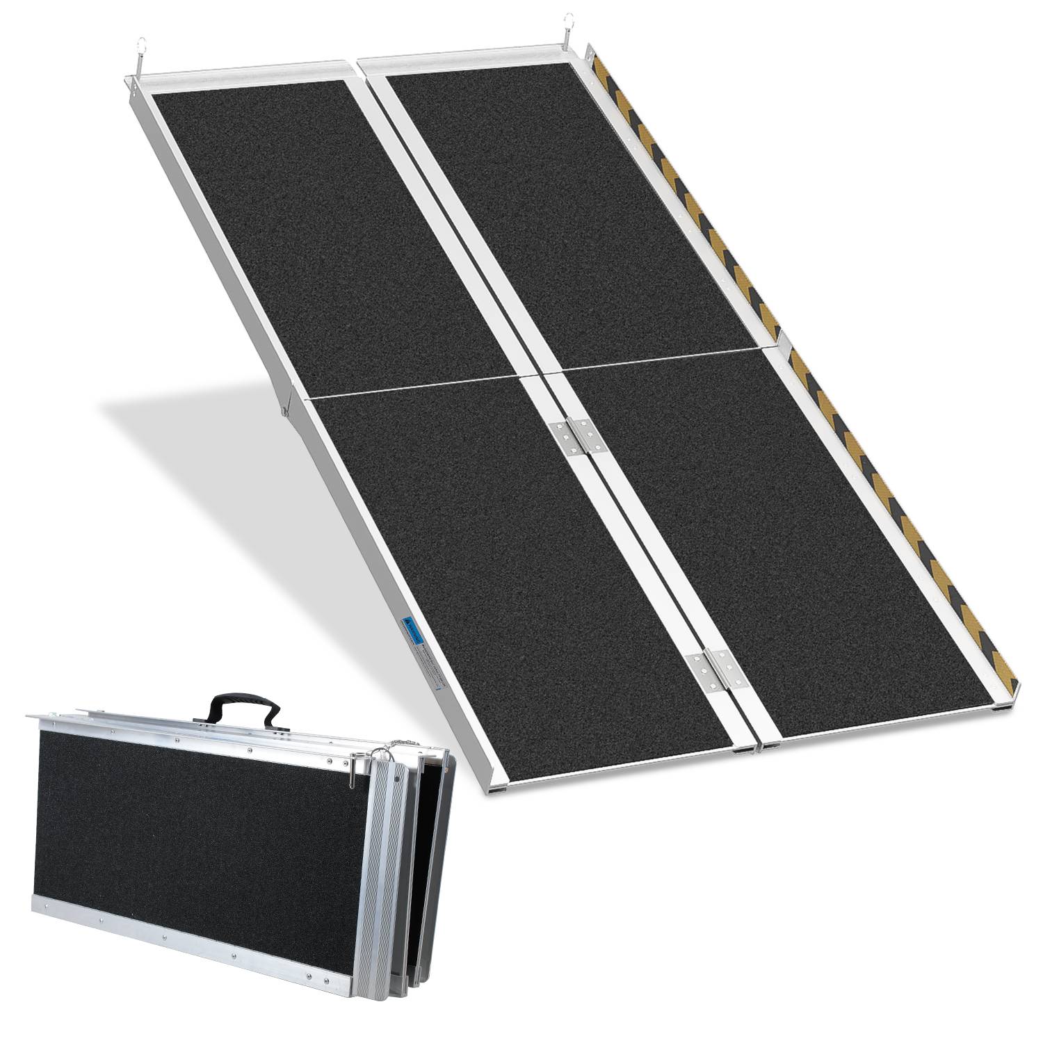 Rollstuhlrampe Rollirampe Kofferrampe Auffahrrampe Auffahrschiene 2x faltbar Aluminium 152cm bis 270kg