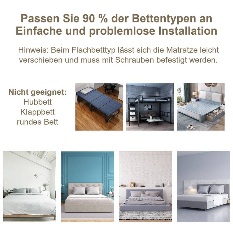 Baby Bettgitter Kinderbettgitter Bettschutzgitter mit Vertikal anhebbar und Einhandbedienung zum Schutz vor Stürzen für Babys und Kinder - 180CM