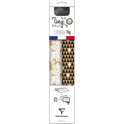 Clairefontaine Weihnachts-Geschenkpapier-Set "Tiny Rolls"