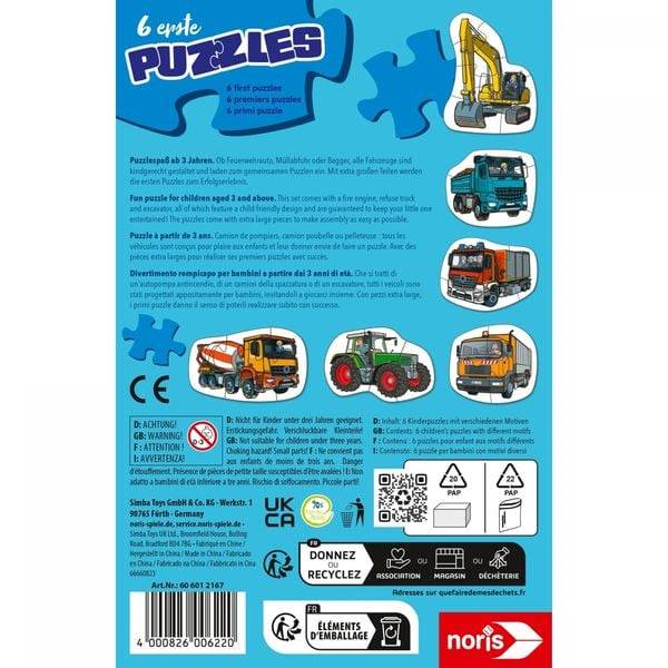 Noris Spiele - 6 erste Puzzles – Fahrzeuge