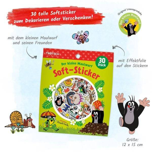 Trötsch Der kleine Maulwurf Soft-Sticker