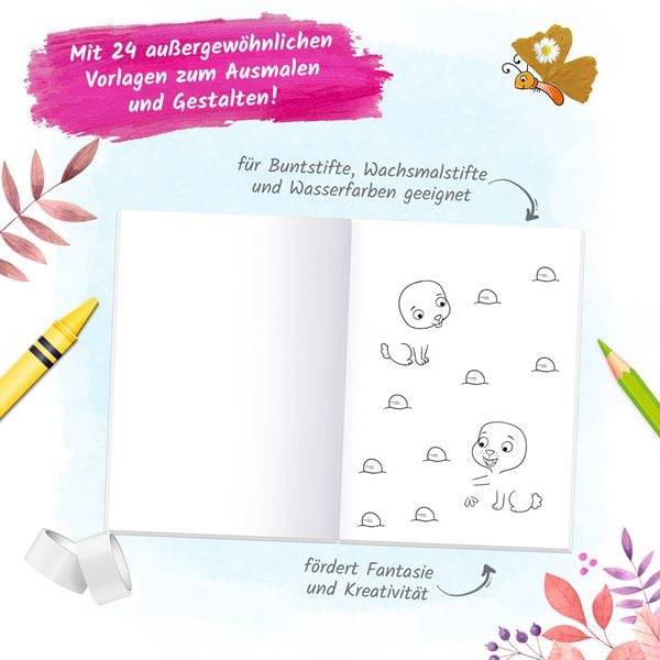 Trötsch Malbuch Bastelbuch Bunter Blätterspaß Wald Malen Basteln Gestalten
