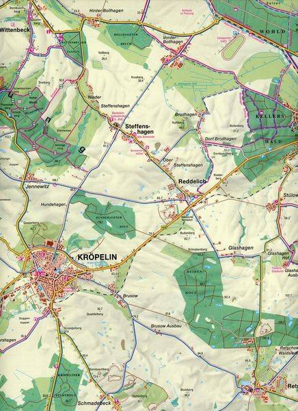 Ostseeküste um Kühlungsborn 1 : 35 000