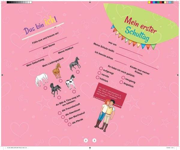 Bibi & Tina - Ich bin jetzt ein Schulkind: Eintragen, Rätseln, Stickern