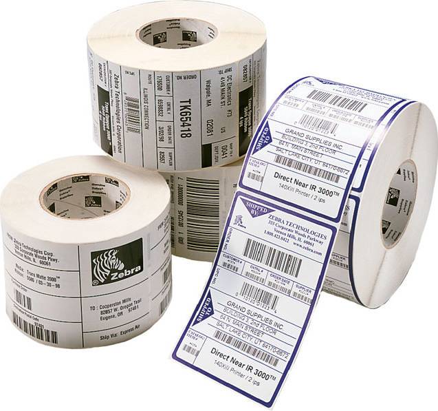 Zebra Z-Perform 1000T - Papier - permanenter Klebstoff - unbeschichtet - 102 x 51 mm 10960 Etikett(en) (4 Rolle(n)