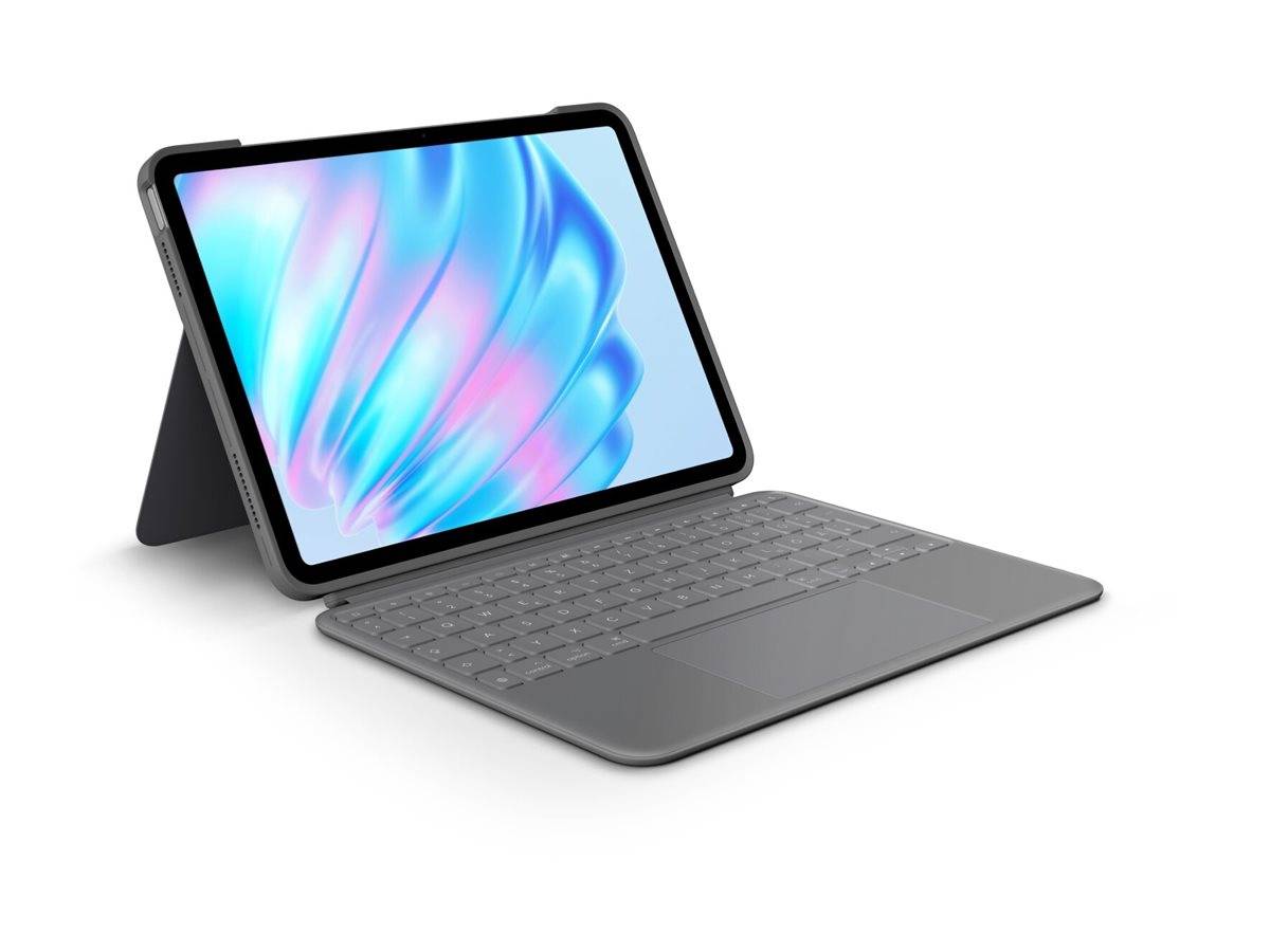 Logitech Combo Touch - Tastatur und Foliohülle - mit Trackpad - hintergrundbeleuchtet - Apple Smart connector - QWERTY -