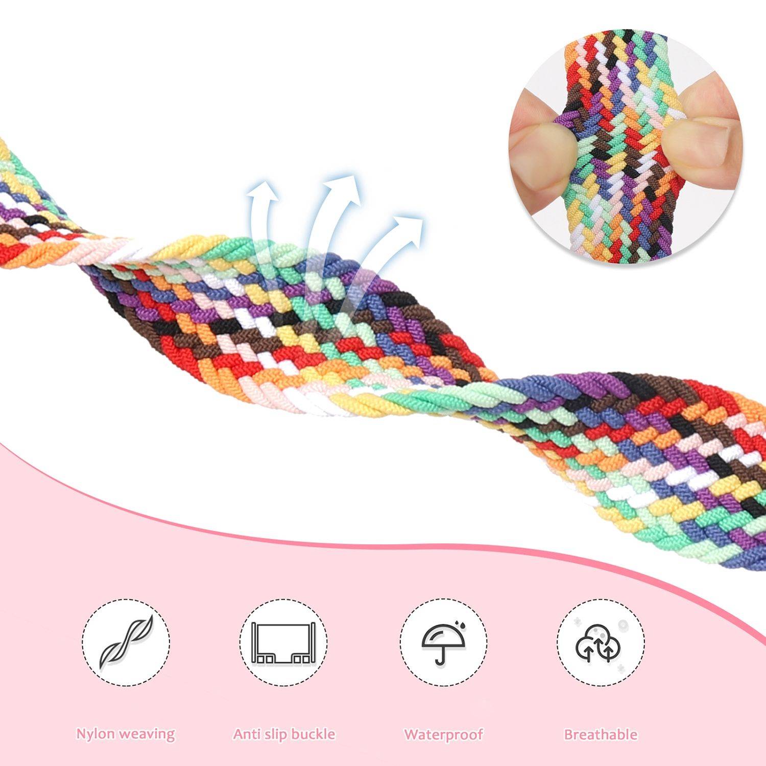 Für Huawei Watch Fit 3 Geflochten Sport Nylon Armband Smart Ersatz M11