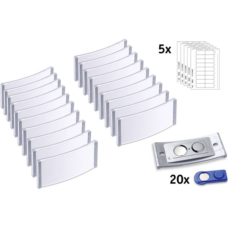 AVERY Zweckform Namensschild, 70 x 30 mm, silber, 20er Set