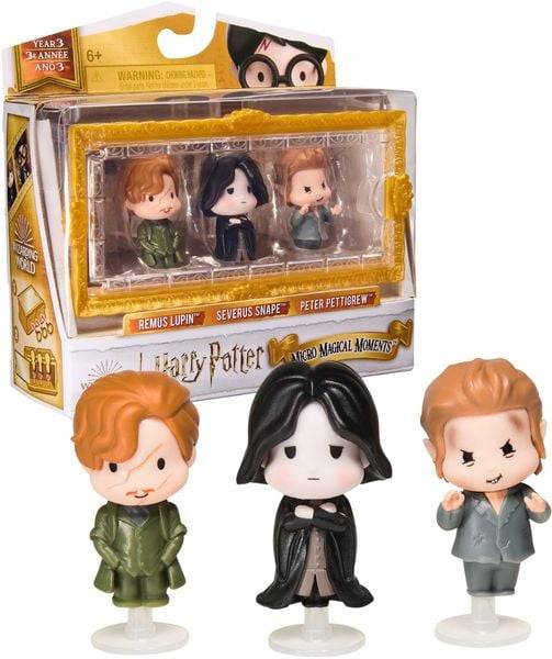 Wizarding World Harry Potter - Micro Magical Moments Sammelfiguren Multipack "Rivalen mit Remus Lupin, Severus Snape, Peter Pettigrew und Setzkasten
