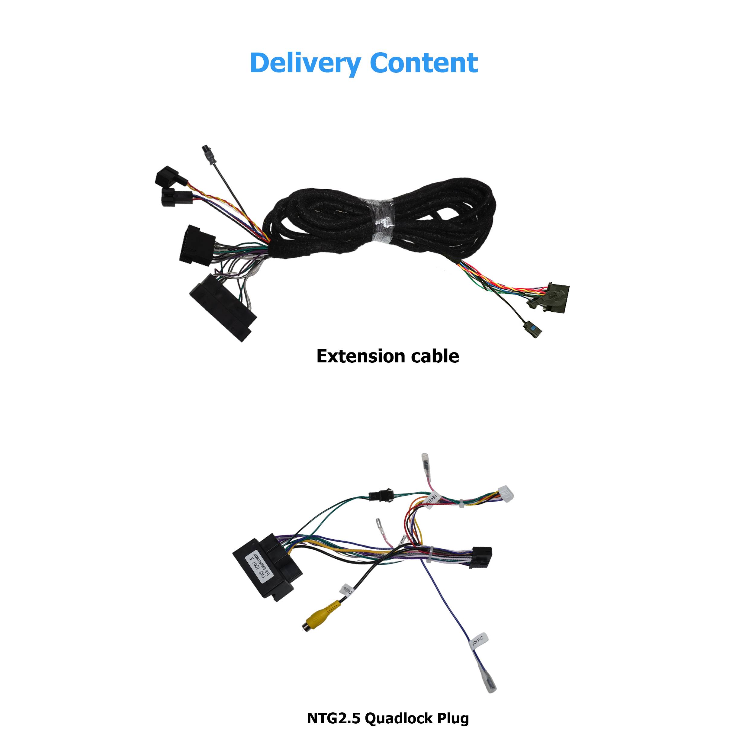 TAFFIO® Benz W220 W215 C215 Android Radio AGW -> NTG 2.5 Quadlock Bypass Cable