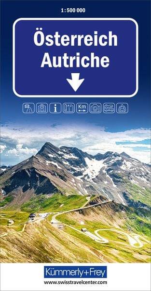 Österreich Strassenkarte 1:500 000