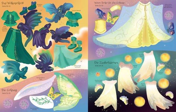 Mein Anziehpuppen-Stickerbuch: Königreich der Feen