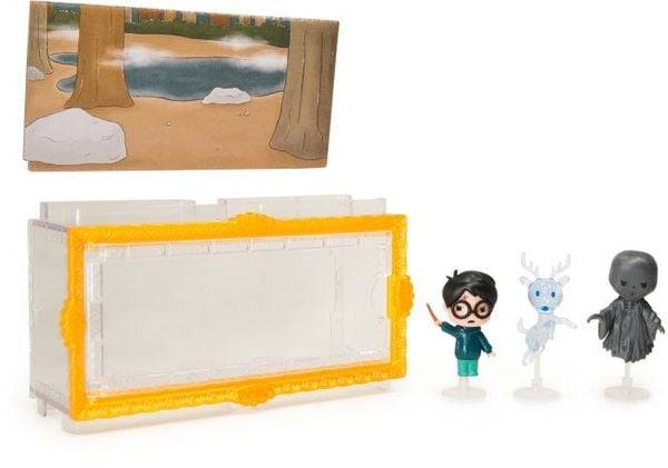 Wizarding World Harry Potter - Micro Magical Moments Sammelfiguren Multipack "Patronus" mit Harry Potter, Hirsch-Patronus, Dementor und Setzkasten