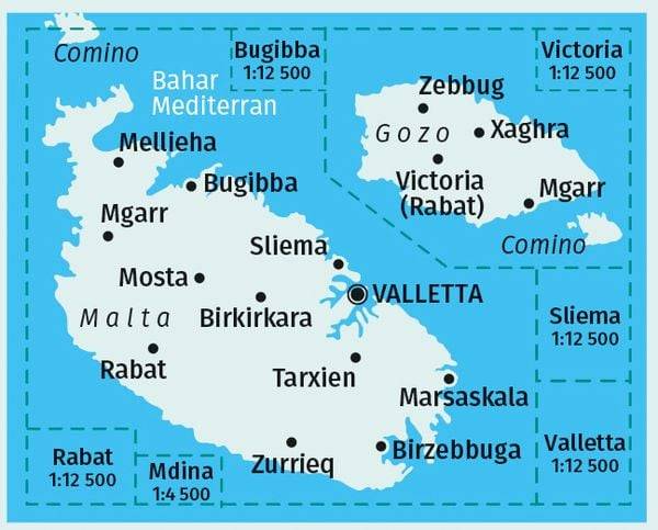 KOMPASS Wanderkarte 235 Malta, Gozo 1:25.000