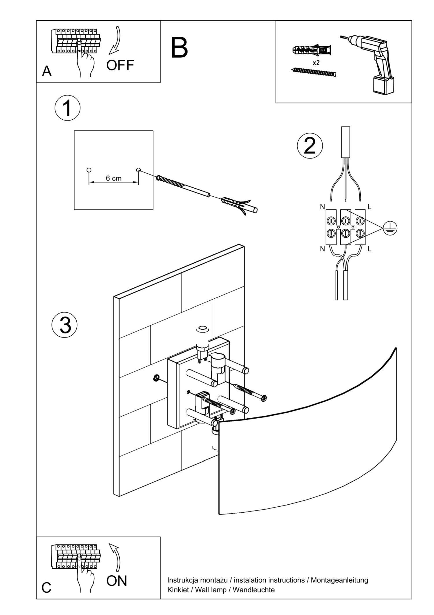 Licht-Erlebnisse LE90749 Wandlampe Fasia 2700 K 800 lm G9 aus Metall in Weiß Wandleuchte