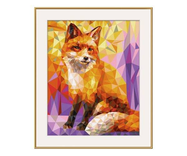 Schipper 609130863 - Malen nach Zahlen, Polygon Art Fuchs, 40 x 50 cm