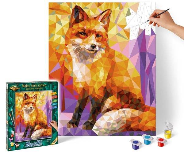 Schipper 609130863 - Malen nach Zahlen, Polygon Art Fuchs, 40 x 50 cm