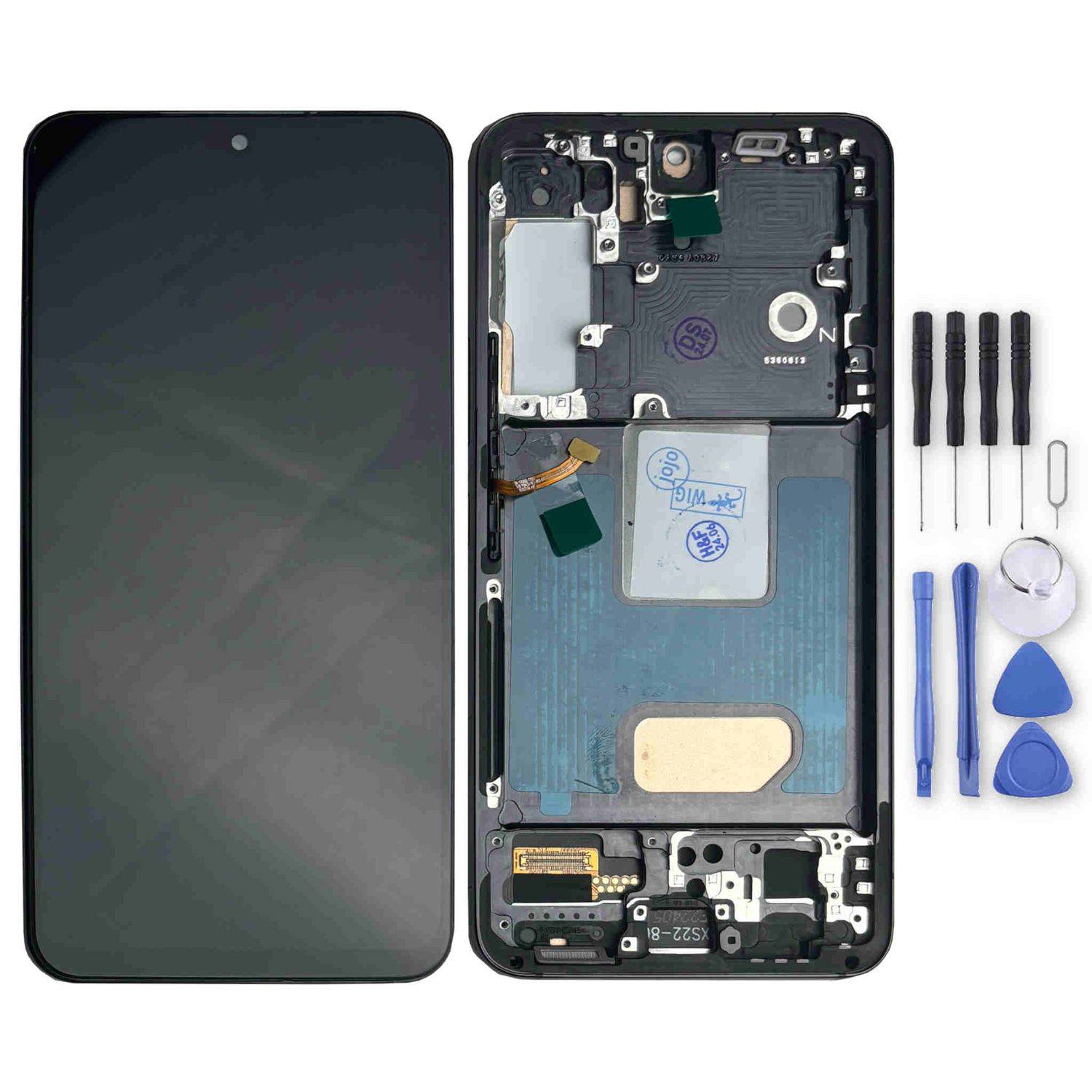 Für Samsung Galaxy S22 Display Full TFT mit Rahmen Einheit Touch Ersatzteil Reparatur Schwarz