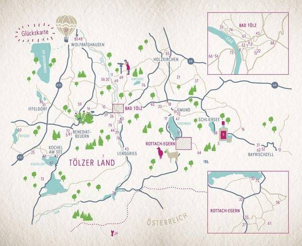Glücksorte im Tölzer Land. Mit Tegernsee & Schliersee
