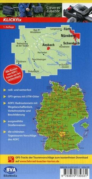 ADFC-Regionalkarte Romantisches Franken, 1:60.000, reiß- und wetterfest, GPS-Tracks Download