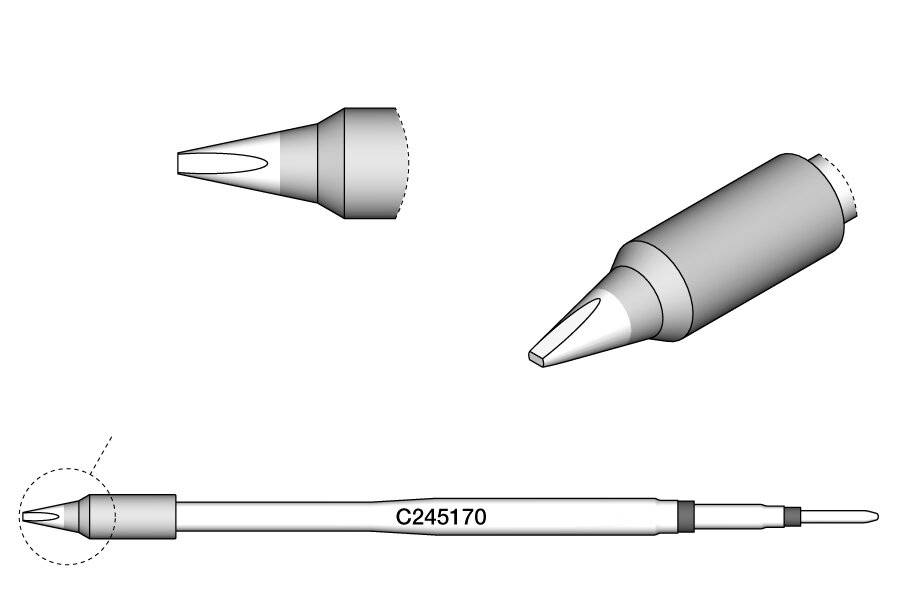 Lötspitze meißelförmig, 0,5 mm, C245170