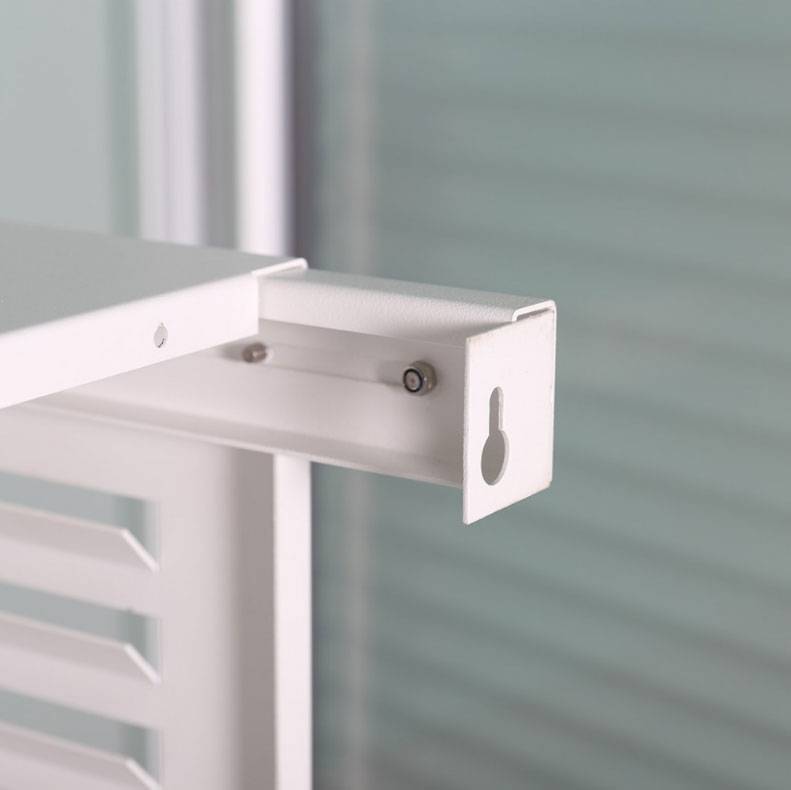 Verkleidung aus Aluminium | Schutzgitter für Klimaanlagen und Wärmepumpen | Farben:reinweiß,Größe:XL