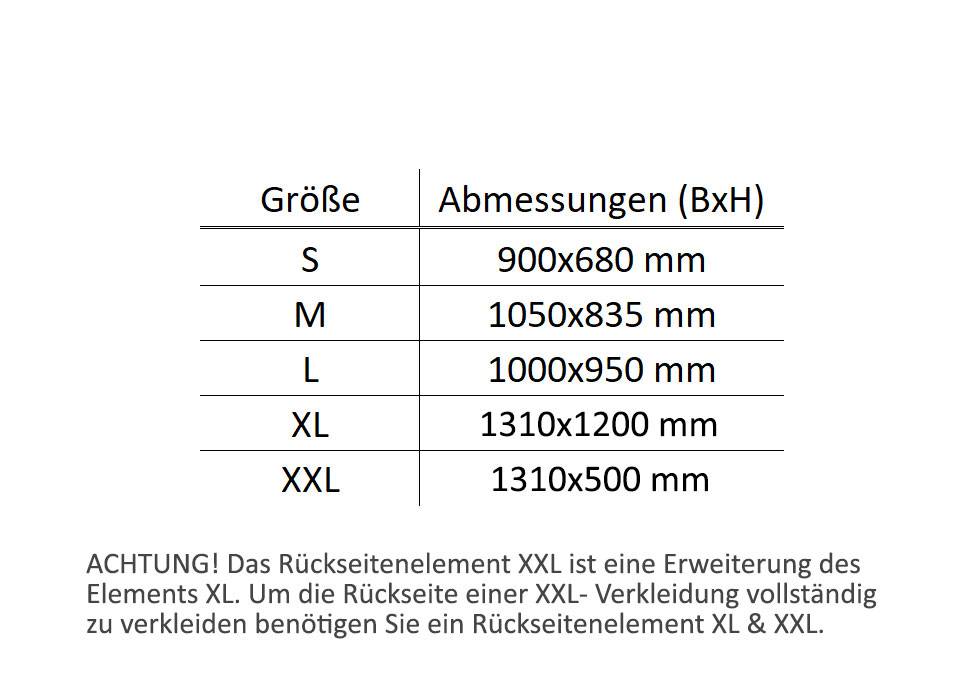Rückseitenelement für Verkleidung aus Aluminium | für Klimaanlagen und Wärmepumpen | Farben:anthrazitgrau,Größe:XL
