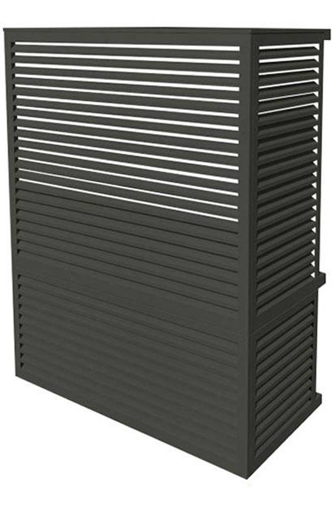 Verkleidung aus Aluminium | Schutzgitter für Klimaanlagen und Wärmepumpen | Farben:anthrazitgrau,Größe:XXL