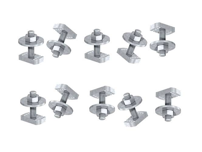 Hammerkopfbefestiger / Hammerkopfschrauben-Set M10 x 30 für Montageschiene 41 zur Gerätebefestigung, Rohrinstallation