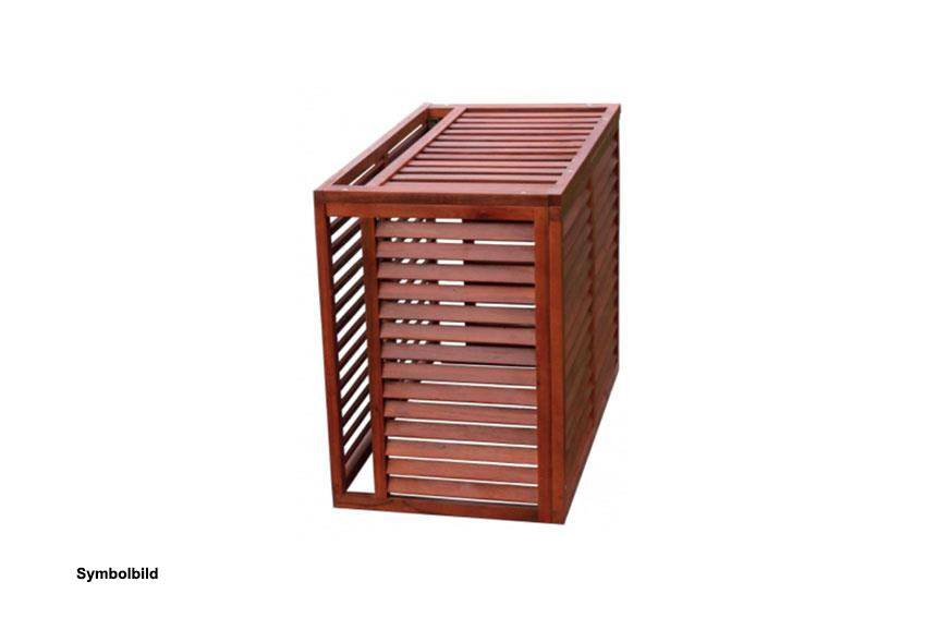 Rückseitenelement für Verkleidung aus behandeltem Holz | für Klimaanlagen und Wärmepumpen | Größe:M