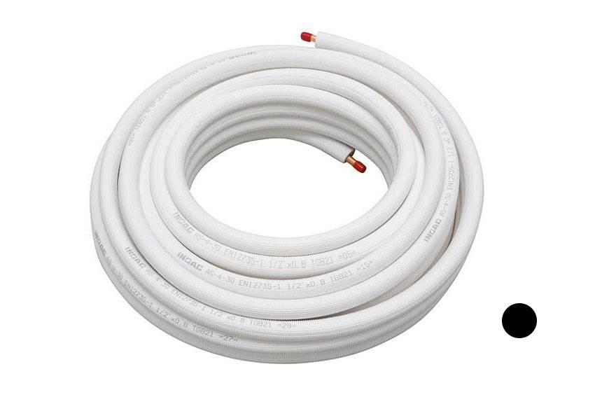 Isolierte Kupfer-Einzelleitung | Brandklasse M1 | Kältemittelleitung | Kältekupfer für Klimaanlagen | Größe:1/4