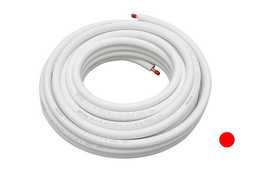 Isolierte Kupfer-Einzelleitung | Brandklasse M1 | Kältemittelleitung | Kältekupfer für Klimaanlagen | Größe:3/8