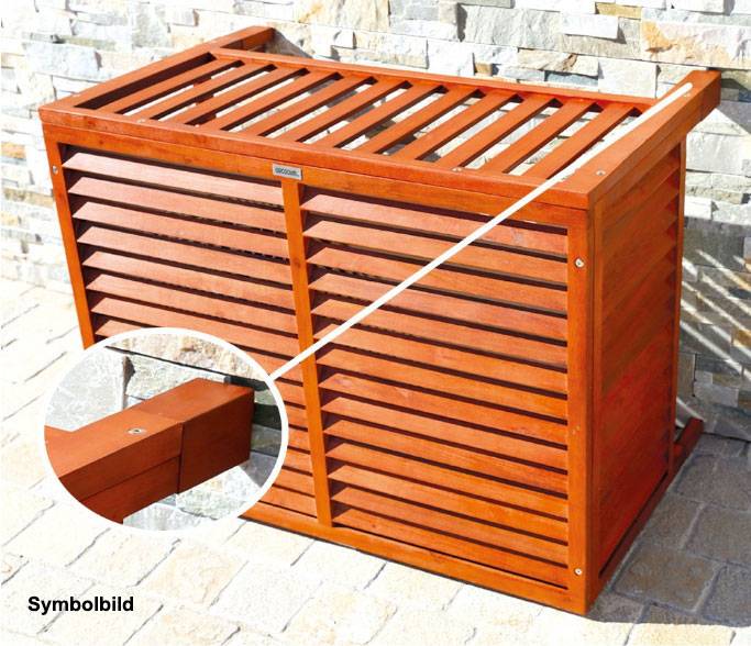 Tiefen- oder Fuß-Set für Verkleidung aus behandeltem Holz | S - M - L | Schutzgitter für Klimaanlagen und