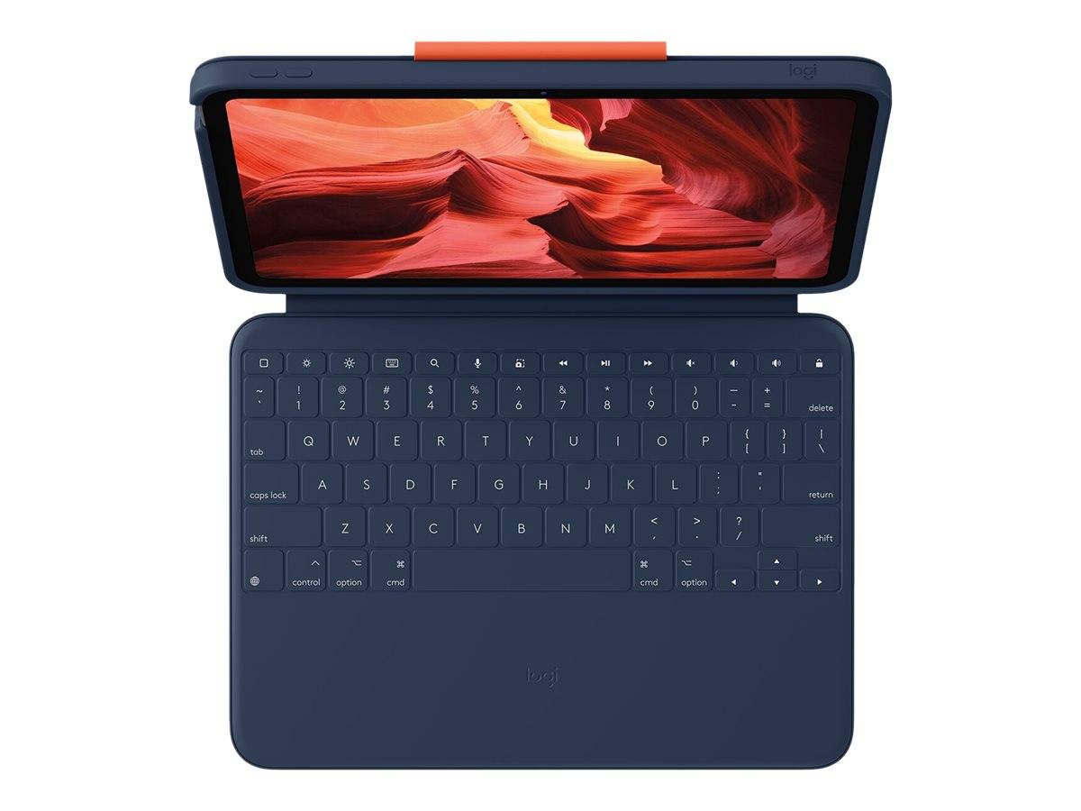 Logitech Rugged Combo 4 - Tastatur und Foliohülle - Apple Smart connector - Classic Blue - für Apple 10.9-inch iPad (10.