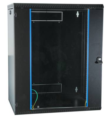 19 Wandgehäuse 15HE, fest -- 1-teilig, RAL9005, Tiefe 600 mm Netzwerk- und Serverschränke