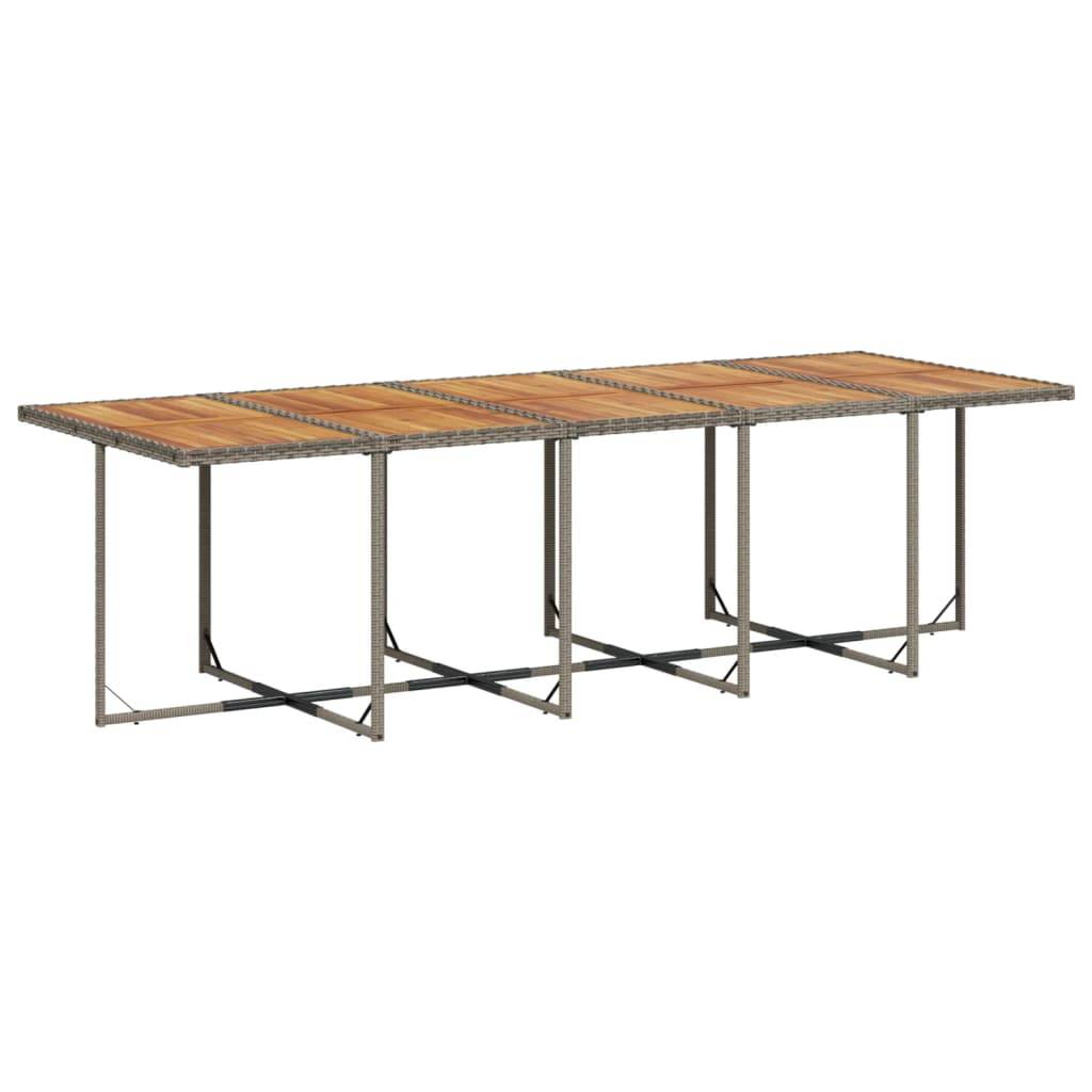 vidaXL 13-tlg. Garten-Essgruppe mit Kissen Grau Poly Rattan