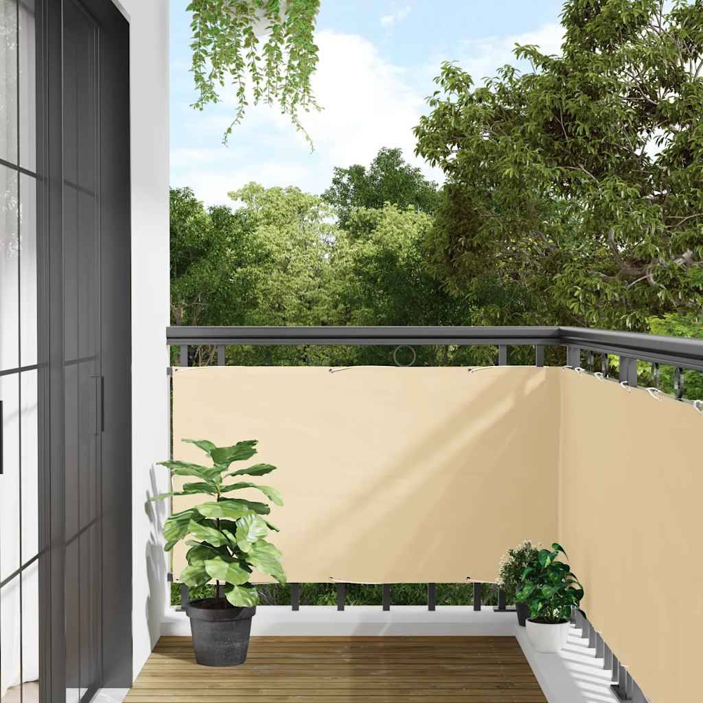 vidaXL Balkon-Sichtschutz Creme 300x120 cm PVC