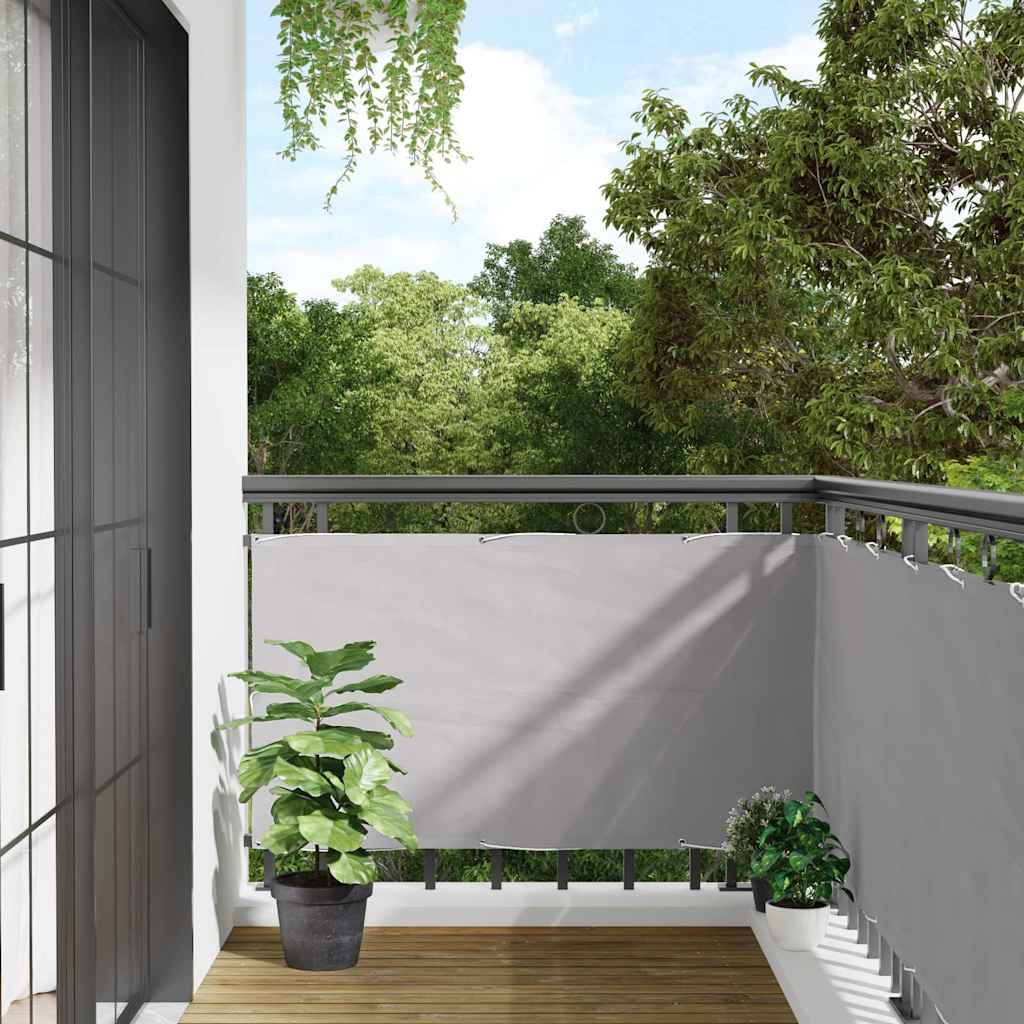vidaXL Balkon-Sichtschutz Grau 400x120 cm PVC