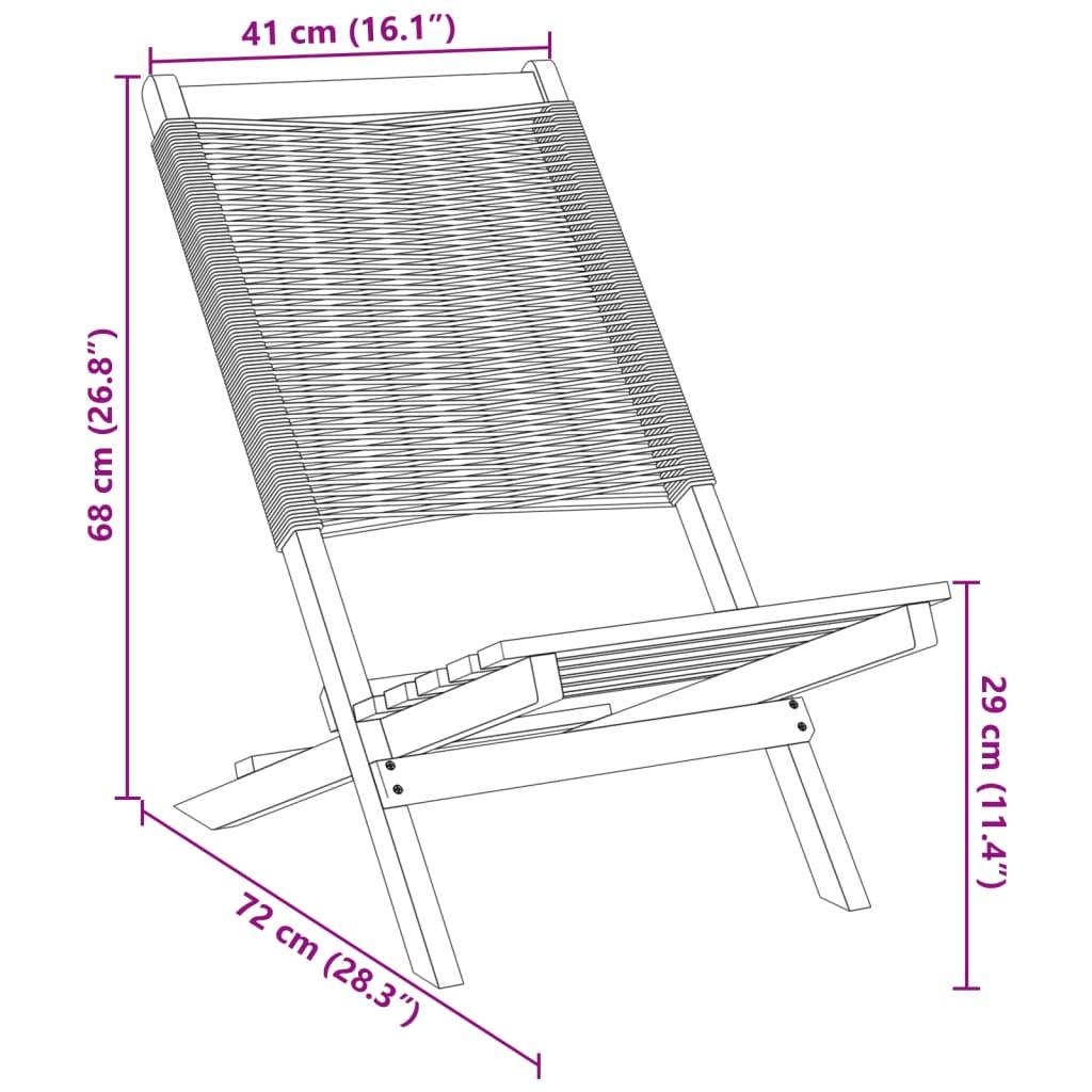 vidaXL Gartenstühle 4 Stk. Klappbar Beige Massivholz Akazie