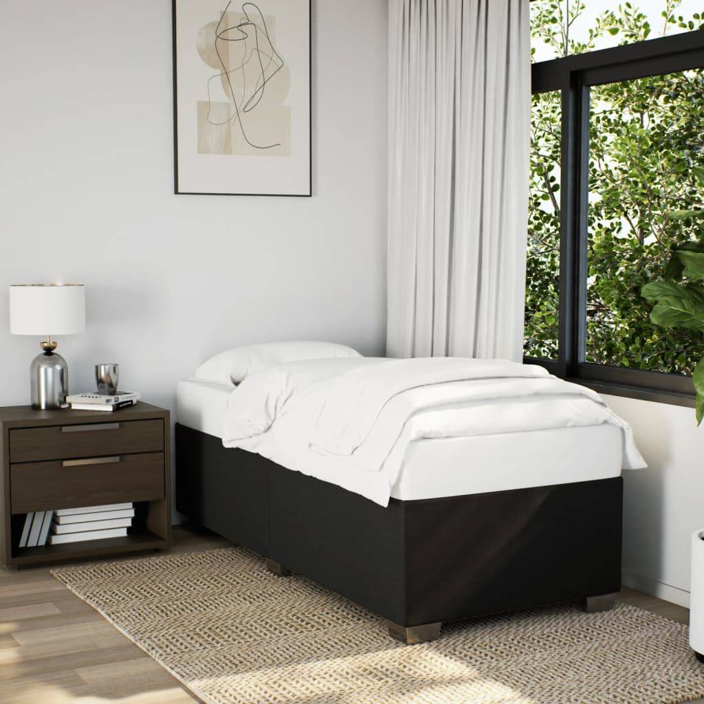 vidaXL Bettgestell ohne Matratze Schwarz 90x190 cm Stoff