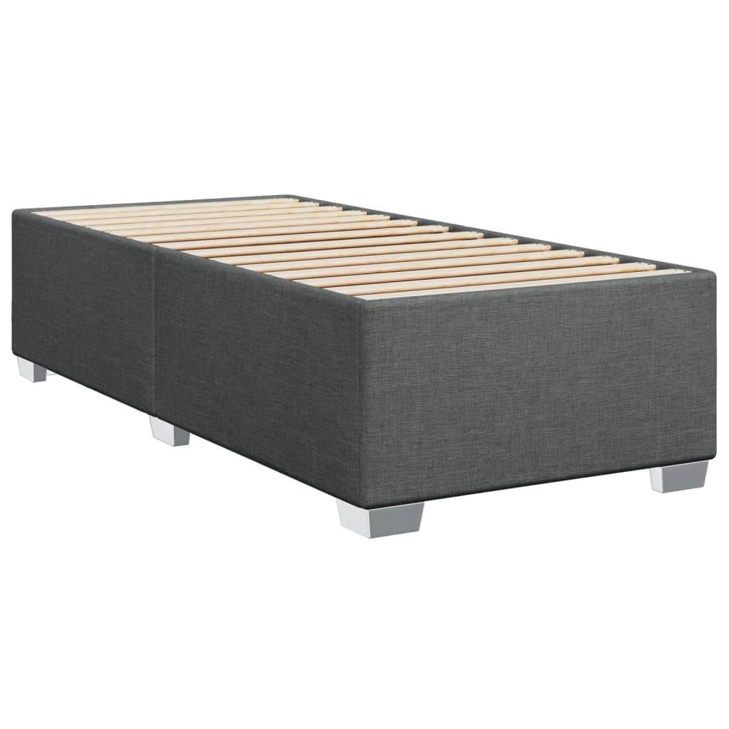 vidaXL Bettgestell ohne Matratze Dunkelgrau 90x190 cm Stoff