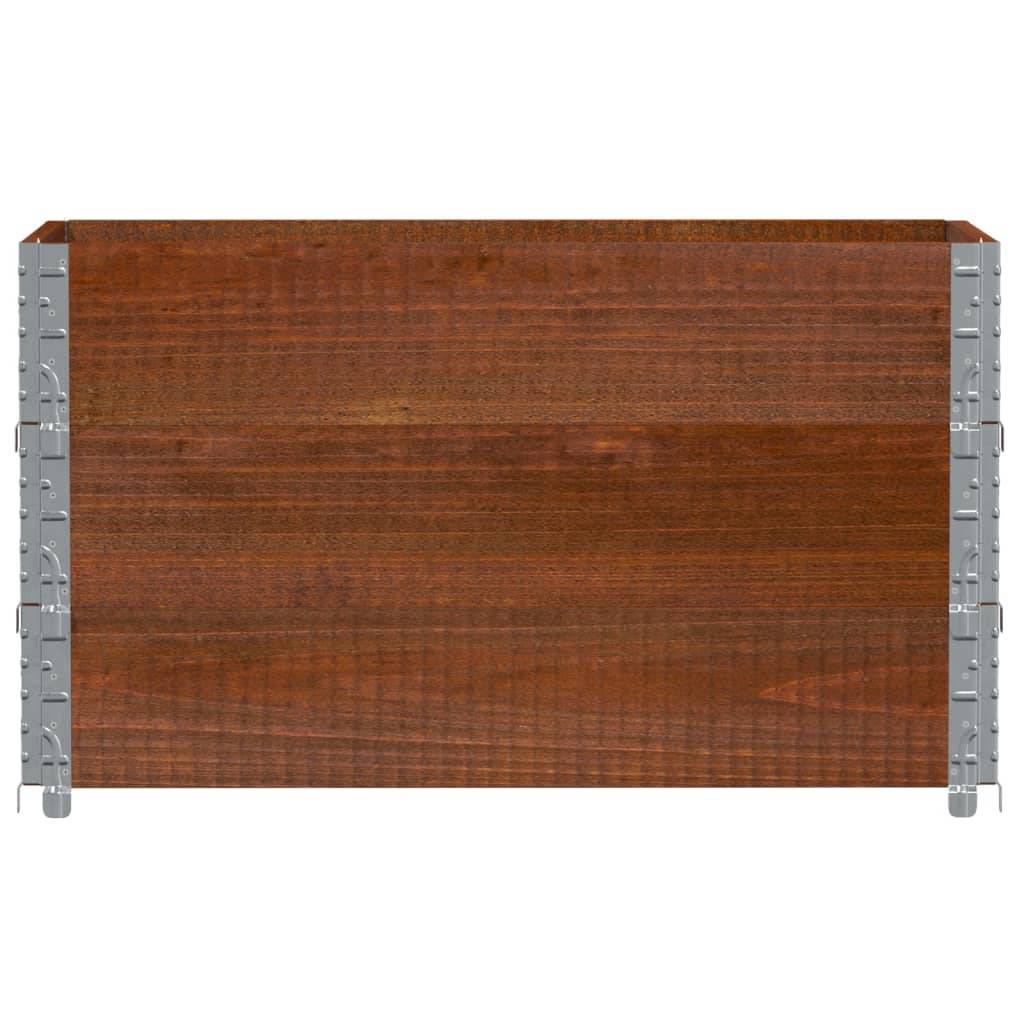 vidaXL Paletten-Aufsatzrahmen 3 Stk. Braun 100x50 cm Massivholz Kiefer