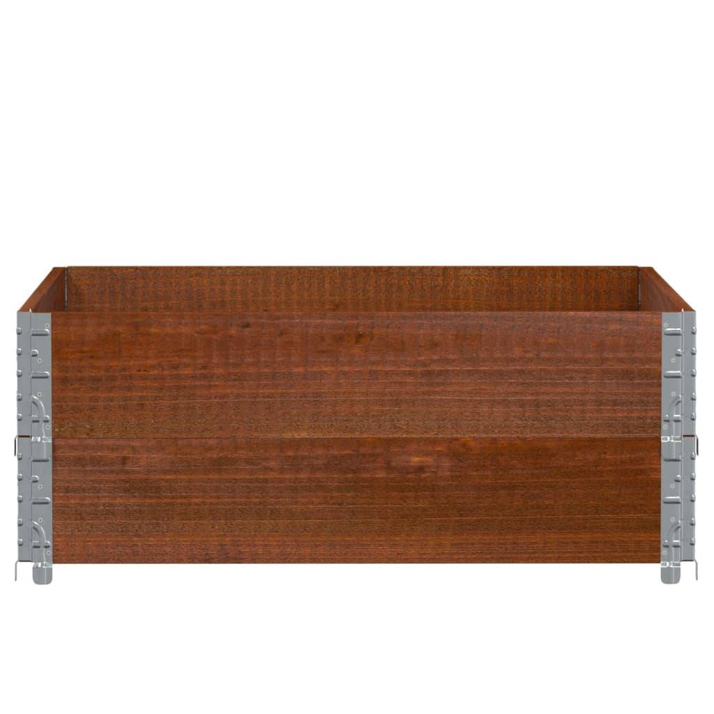 vidaXL Pflanzkasten Braun 100x100 cm Massivholz Kiefer