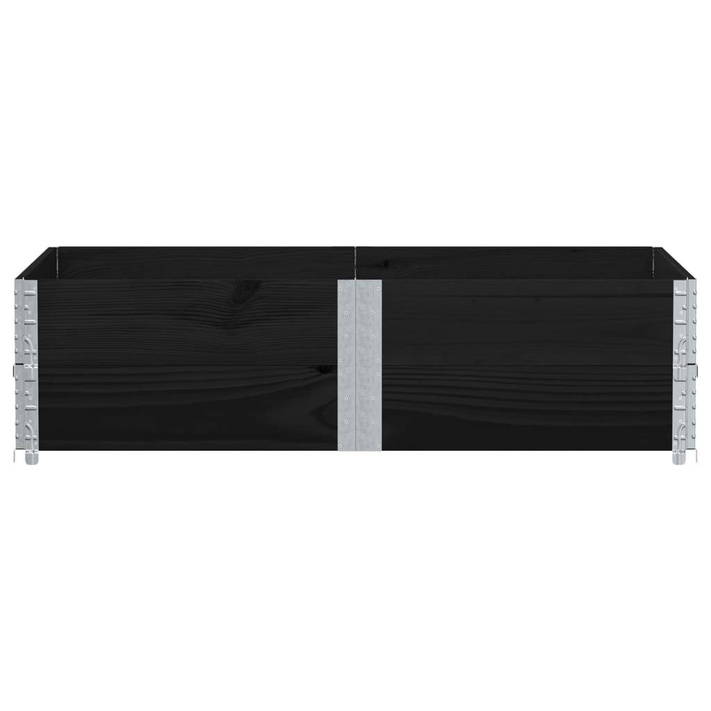 vidaXL Pflanzkasten Schwarz 150x100 cm Massivholz Kiefer
