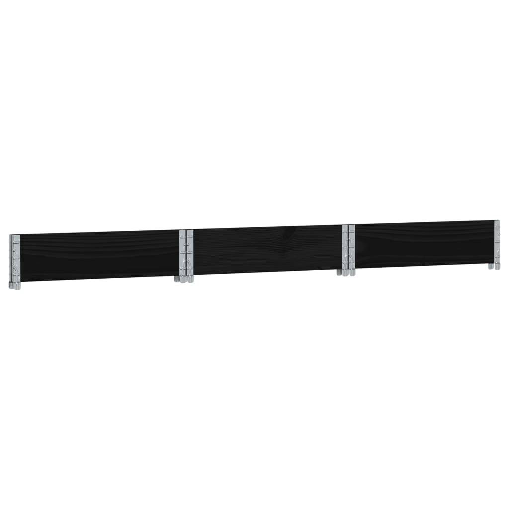 vidaXL Paletten-Aufsatzrahmen Schwarz 160x160 cm Massivholz Kiefer