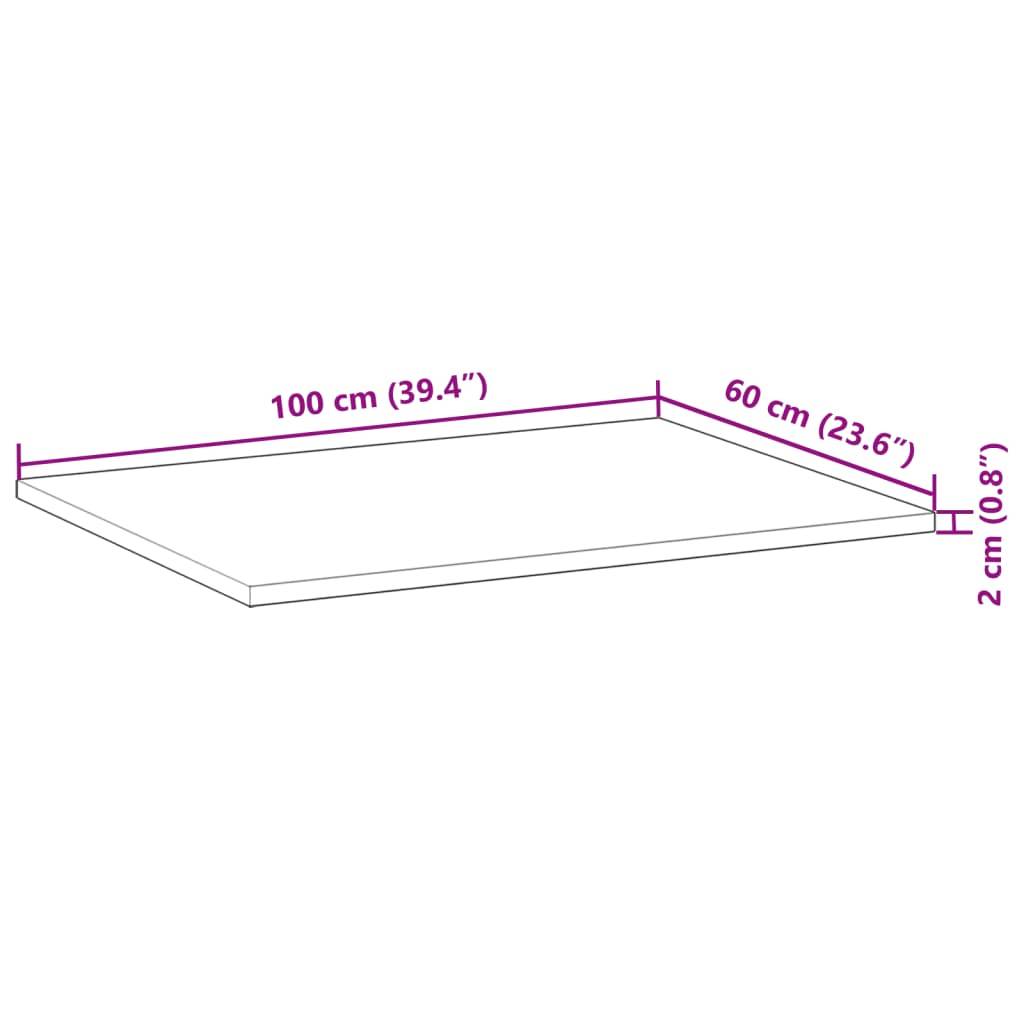 vidaXL Waschtischplatte Ölbeschichtung 100x60x2 cm Massivholz Akazie