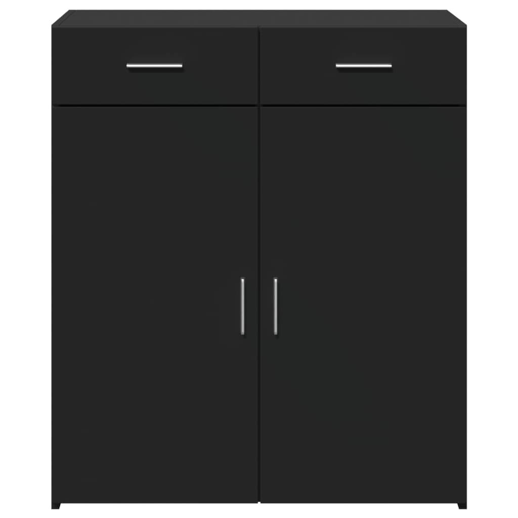 vidaXL Sideboard Schwarz 80x42,5x93 cm Holzwerkstoff
