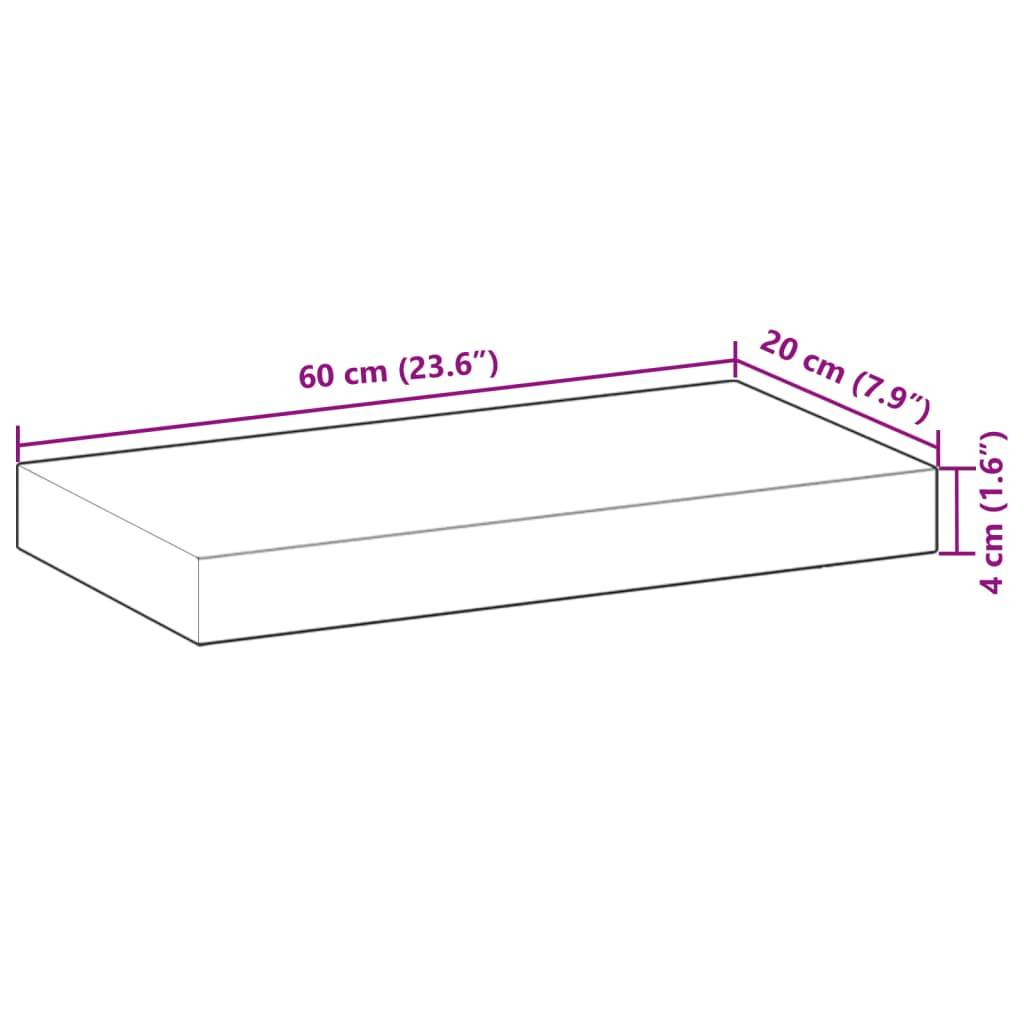 vidaXL Schweberegale 2 Stk. 60x20x4 cm Massivholz Akazie Ölbehandelt