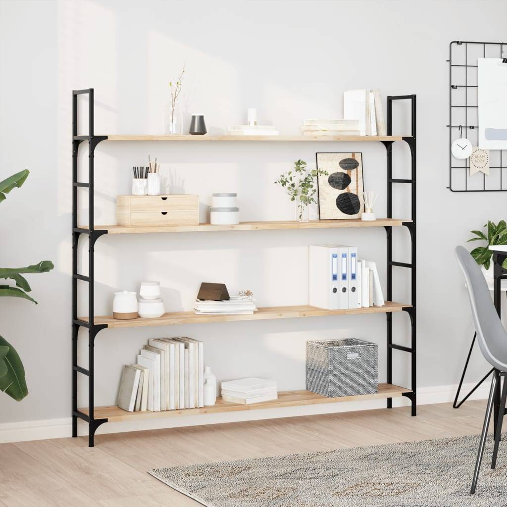 vidaXL Schweberegal 120x20x2 cm Massivholz Akazie Unbehandelt