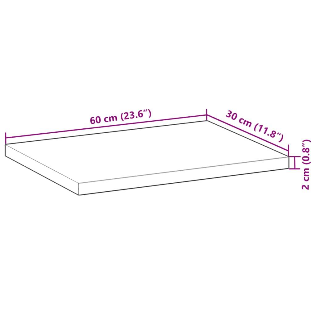 vidaXL Schweberegale 2 Stk. 60x30x2 cm Massivholz Akazie Ölbehandelt